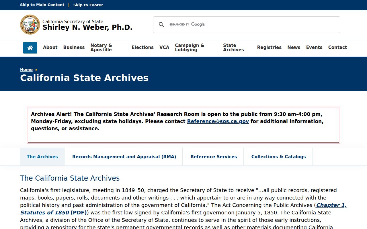 Monterey Park city directory research through California State Archives services