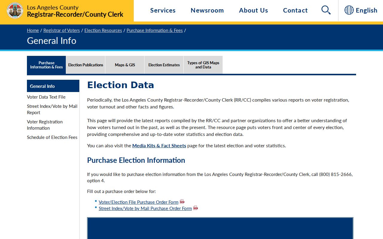 Monterey Park neighbors voter file access and purchase information page