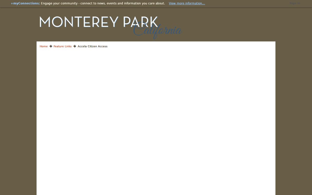 Monterey Park street directory permit search portal